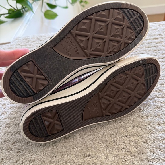 NEW Converse Chuck Taylor All Star‎ CHECK Hi Top Sneakers WOMEN 7 FREE PEOPLE - Picture 8 of 9